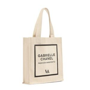 Chanel V&A museum fashion manifesto cream 100% organic cotton canvas tote bag
